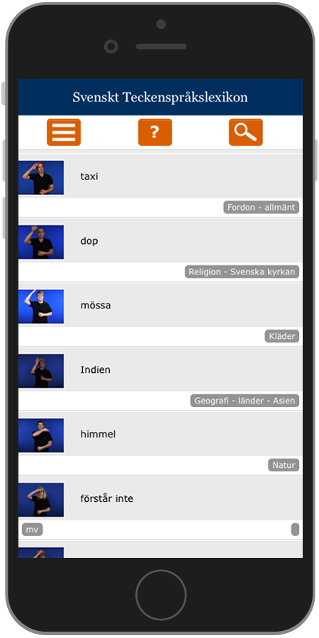 Printscreen mobil hemsida