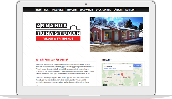 Printscreen desktop hemsida
