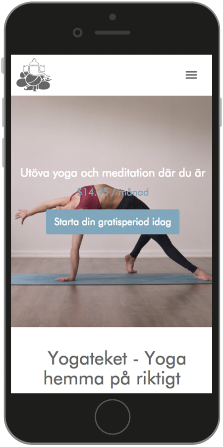 Printscreen mobilanpasad hemsida